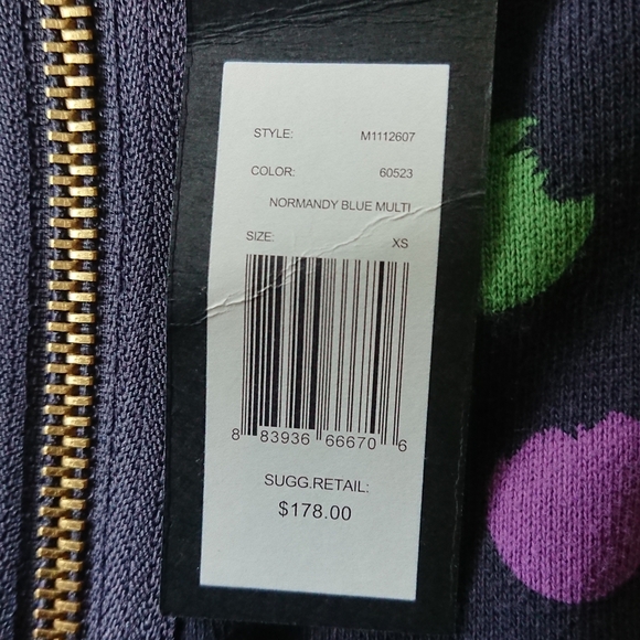 Marc by Marc Jacobs Normandy navy blue & multi color jacket with hoodie size XS - Picture 3 of 13